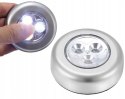 Lampka Dotykowa Samoprzylepna Na Baterie 3 LED