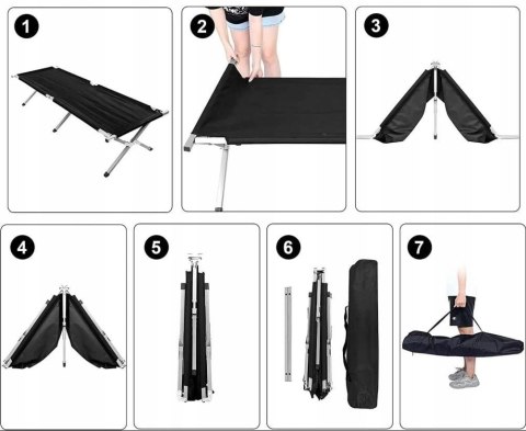 Łóżko Turystyczne Polowe XXL Promis TP190G