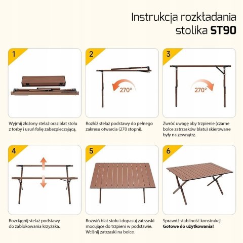 Stolik turystyczny ogrodowy Promis ST90