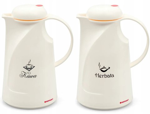 Dzbanek termos konferencyjny ROTPUNKT 280 1 L szklany wkład nadruk HERBATA