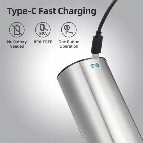 Elektryczny młynek do pieprzu soli przypraw Promis MP36 akumulatorowy ładowanie USB