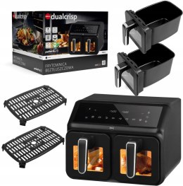 Frytkownica Dwukomorowa Beztłuszczowa Airfryer Eldom Fr210 Duża Podwójna 9L