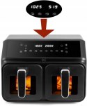 Frytkownica Dwukomorowa Beztłuszczowa Airfryer Eldom Fr210 Duża Podwójna 9L
