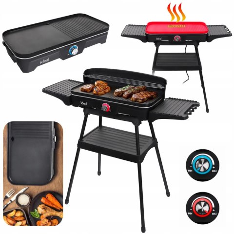 Grill elektryczny Ogrodowy Duży 5w1 Stojący Stołowy Składany Bezdymny ELDOM Grill elektryczny Ogrodowy Duży 5w1 Stojący Stołowy Składany Bezdymny ELDOM