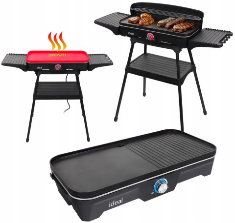 Grill elektryczny Ogrodowy Duży 5w1 Stojący Stołowy Składany Bezdymny ELDOM Grill elektryczny Ogrodowy Duży 5w1 Stojący Stołowy Składany Bezdymny ELDOM
