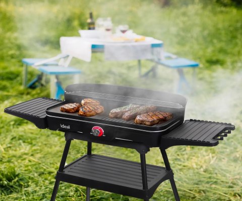 Grill elektryczny Ogrodowy Duży 5w1 Stojący Stołowy Składany Bezdymny ELDOM Grill elektryczny Ogrodowy Duży 5w1 Stojący Stołowy Składany Bezdymny ELDOM
