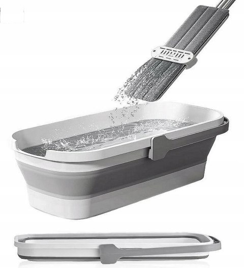 MOP z WYCISKACZEM z WIADREM SKŁADANYM ULTRAMOP Promis 4 w 1 PŁASKI OBROTOWY MS104