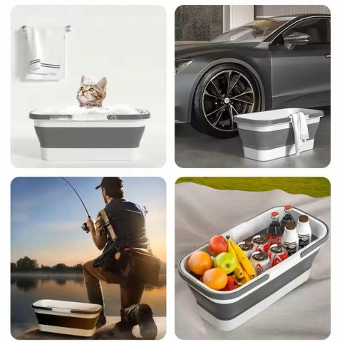 MOP z WYCISKACZEM z WIADREM SKŁADANYM ULTRAMOP Promis 4 w 1 PŁASKI OBROTOWY MS104