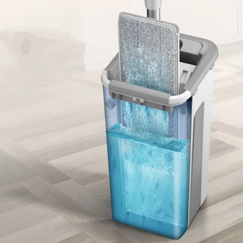 Mop Płaski Obrotowy z Wyciskaczem i Wiadrem Dwukomorowym Ultramop Promis MS106N