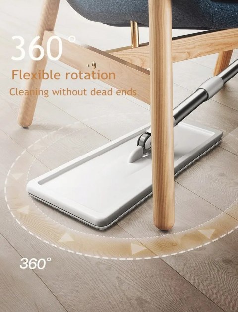 Mop Płaski Obrotowy z Wyciskaczem i Wiadrem Dwukomorowym Ultramop Promis MS106N