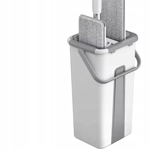 Mop Płaski Obrotowy z Wyciskaczem i Wiadrem Dwukomorowym Ultramop Promis MS106N