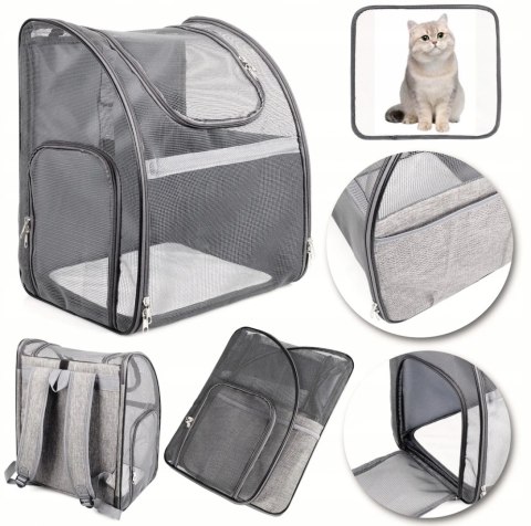 PLECAK TRANSPORTER TORBA DLA KOTA PSA Z SIATKI W PEŁNI WENTYLOWANY SKŁADANY