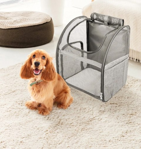 PLECAK TRANSPORTER TORBA DLA KOTA PSA Z SIATKI W PEŁNI WENTYLOWANY SKŁADANY