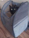 PLECAK TRANSPORTER TORBA DLA KOTA PSA Z SIATKI W PEŁNI WENTYLOWANY SKŁADANY