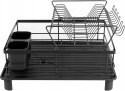 Suszarka do Naczyń Ociekacz PROMIS SR11 Duża z Odpływem Dwupoziomowa Czarna
