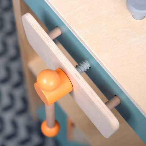 ZESTAW MAJSTERKOWICZA Duży drewniany warsztat IMADŁO SKRZYNKA NARZĘDZIA XXL