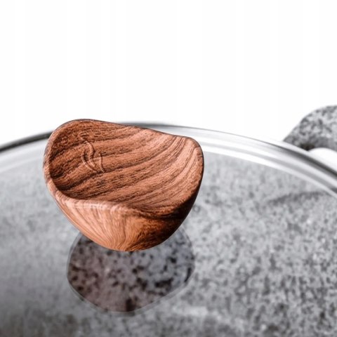 Zestaw komplet garnków GRANITOWYCH 8 el. INDUKCJA /GAZ KAMIEŃ do PIEKARNIKA