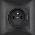 Gniazdo pojedyncze z uziemieniem VCX LC 13 Czarny