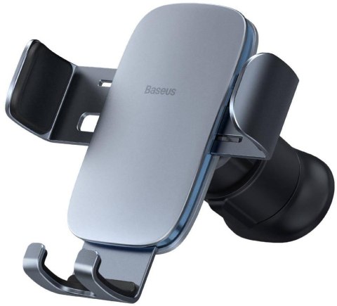Uchwyt samochodowy na telefon do kratki nawiewu Baseus Metal Age II Gravity, srebrny Uchwyt samochodowy na telefon do kratki nawiewu Baseus Metal Age II Gravity, srebrny