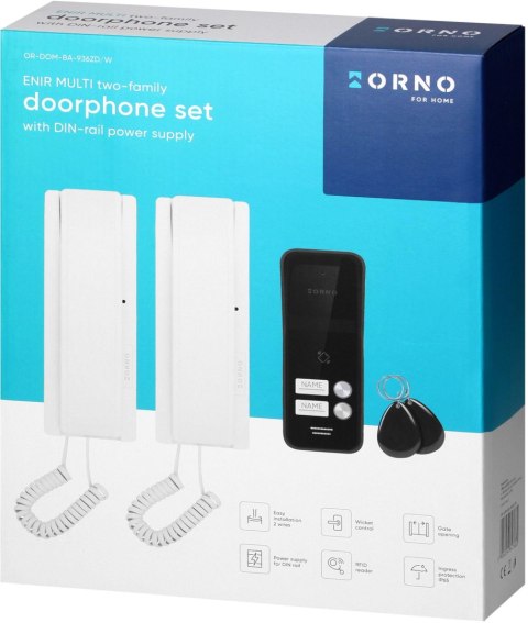 Domofon ORNO OR-DOM-BA-936ZD/W 2-żyłowy/2 rodzinny