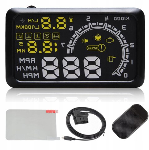 Wyświetlacz LED HUD W02 5.5" OBD2 wersja PRO Wyświetlacz LED HUD W02 5.5" OBD2 wersja PRO