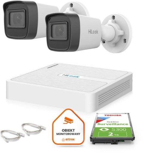 Zestaw do monitoringu Hilook 2 kamery IP IPCAM-B4-P 4MP 2.8mm