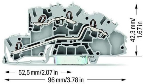 Złączka szynowa WAGO 2‑piętrowa 2,5mm2 L/L szara 2003‑7642 TOPJOBS 50szt Złączka szynowa WAGO 2‑piętrowa 2,5mm2 L/L szara 2003‑7642 TOPJOBS 50szt