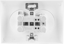 Gniazdo podwójne z uziemieniem VCX LC 16 Biały