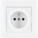 Gniazdo pojedyncze z uziemieniem VCX LC 13 Biały