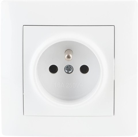 Gniazdo pojedyncze z uziemieniem VCX LC 13 Biały