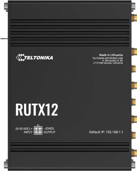 Teltonika RUTX12 router przemysłowy 4G / LTE (RUTX12000000) Teltonika RUTX12 router przemysłowy 4G / LTE (RUTX12000000)