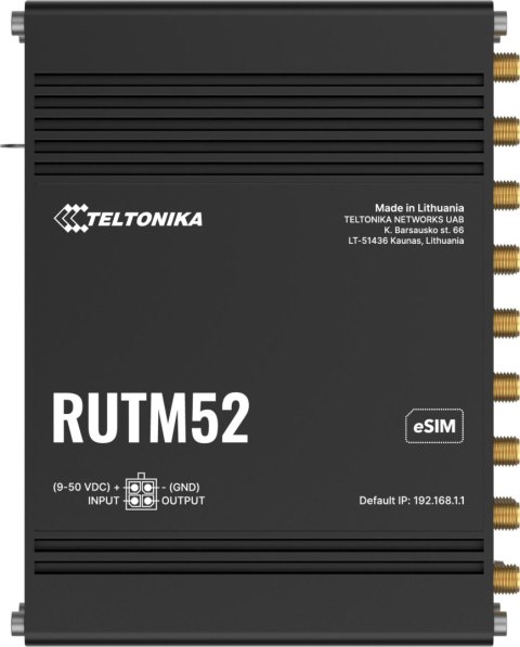 Teltonika RUTM52 router przemysłowy 5G (RUTM52100000) Teltonika RUTM52 router przemysłowy 5G (RUTM52100000)