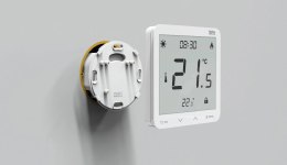 Przewodowy dwustanowy regulator pokojowy podtynkowy biały ST-297z v3 Tech sterowniki