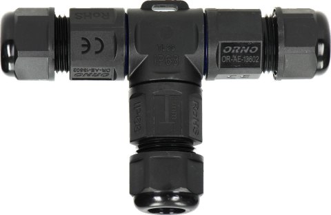 Konektor Mufa kablowa trójnik T IP68, 3x4mm², 450V/25A OR-AE-13602
