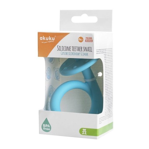 Gryzak silikon ślimak blue AKUKU Gryzak silikon ślimak blue AKUKU