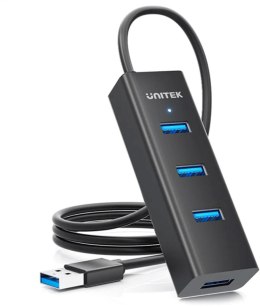 Aktywny hub USB Unitek 4w1 5Gbps z zasilaniem przez USB-C