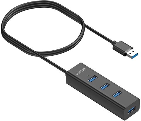 Aktywny hub USB Unitek 4w1 5Gbps z zasilaniem przez USB-C