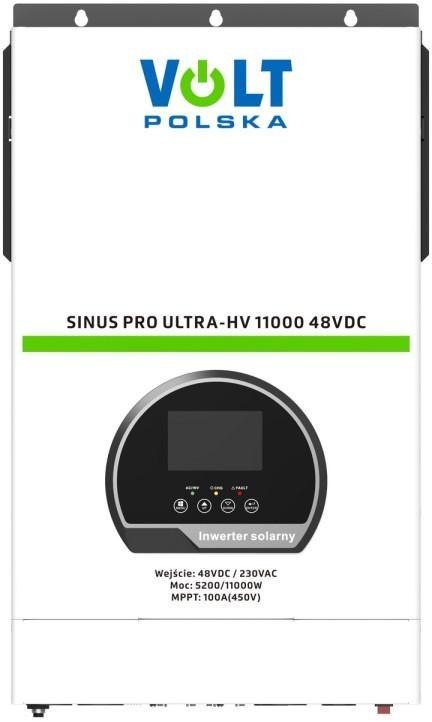 Przetwornica inwerter solarny Volt Polska SinusPro Ultra-HV 11000 48V/230V 5200/11000W 100A MPPT (450V) Przetwornica inwerter solarny Volt Polska SinusPro Ultra-HV 11000 48V/230V 5200/11000W 100A MPPT (450V)