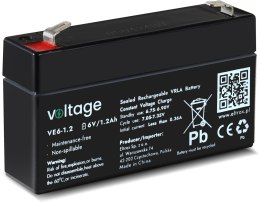Akumulator AGM Voltage 6V 1,2Ah VE6-1.2 (Żywotność 6-9 lat)
