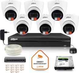 Zestaw monitoringu IP DAHUA 6 kamer IPC-HDW1439V-A-IL 4Mpx