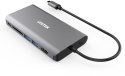 Unitek D1019B Hub USB-C 3.1 8w1 z Power Delivery 100W