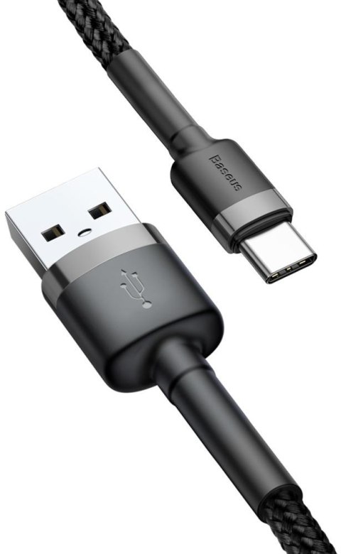 KABEL USB-A / USB-C Baseus Cafule CATKLF-UG1 300cm 2A QC 3.0 CZARNO-SZARY W NYLONOWYM OPLOCIE KABEL USB-A / USB-C Baseus Cafule CATKLF-UG1 300cm 2A QC 3.0 CZARNO-SZARY W NYLONOWYM OPLOCIE