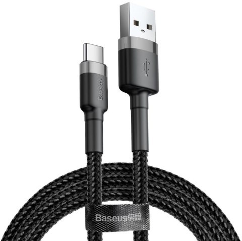 KABEL USB-A / USB-C Baseus Cafule CATKLF-UG1 300cm 2A QC 3.0 CZARNO-SZARY W NYLONOWYM OPLOCIE KABEL USB-A / USB-C Baseus Cafule CATKLF-UG1 300cm 2A QC 3.0 CZARNO-SZARY W NYLONOWYM OPLOCIE