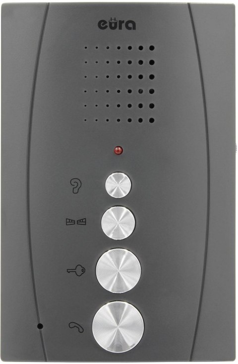 DOMOFON ''EURA'' ADP-51A3 ''DIFESA'' - 1-rodzinny, 2 unifony, interkom, grafit DOMOFON ''EURA'' ADP-51A3 ''DIFESA'' - 1-rodzinny, 2 unifony, interkom, grafit