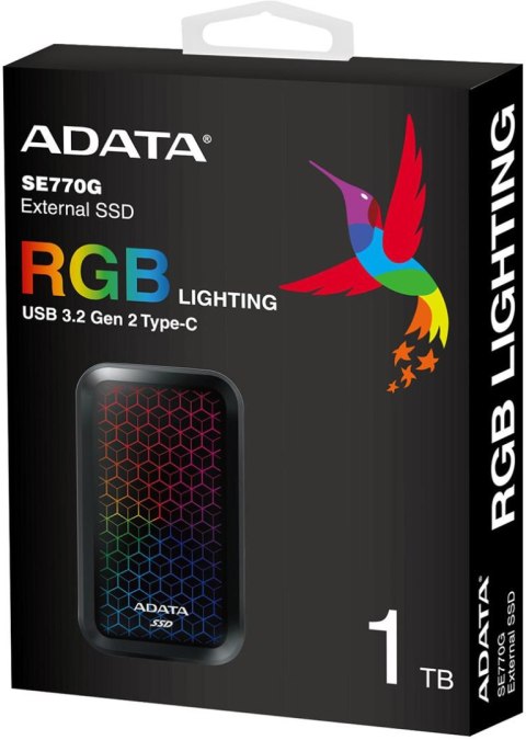 DYSK ZEWNĘTRZNY ADATA SSD SE770G 512G USB3.2-A/C RGB