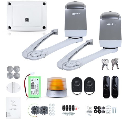 Zestaw Somfy Axovia 3S IO Comfort pack do 4m bram dwuskrzydłowych Zestaw Somfy Axovia 3S IO Comfort pack do 4m bram dwuskrzydłowych