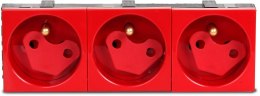 Gniazdo 3M elektryczne potrójne + blokada