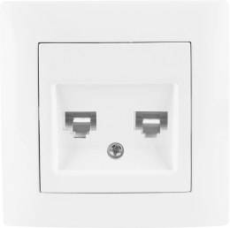 Gniazdo komputerowe podwójne VCX LC 41 Biały