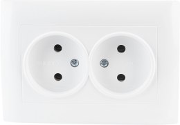 Gniazdo podwójne VCX LC 14 Biały