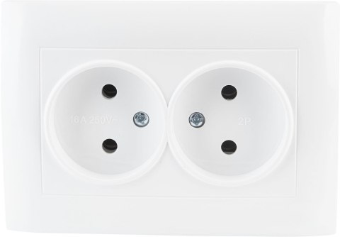 Gniazdo podwójne VCX LC 14 Biały